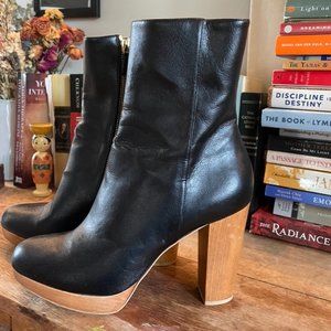 Stella McCartney Vegan Leather Black Platform Boots